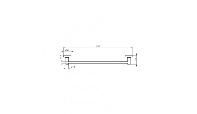 Towel holder Ideal Standard, 45 cm, must matt, A9117XG