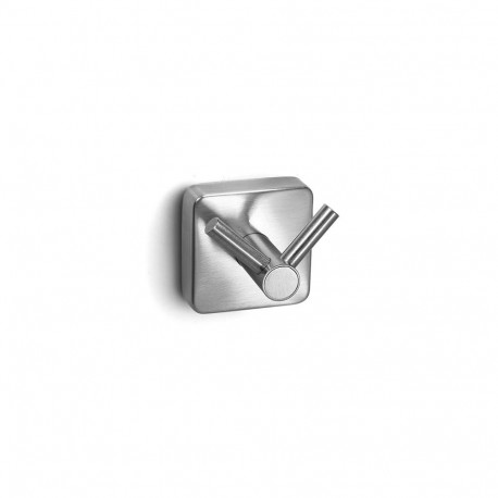 Double towel hook Kapitan QUATTRO 42 02 99, satin