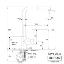 Segisti välise voolikuga Kernau KWT 06A PO 60007 MUST METALLIK