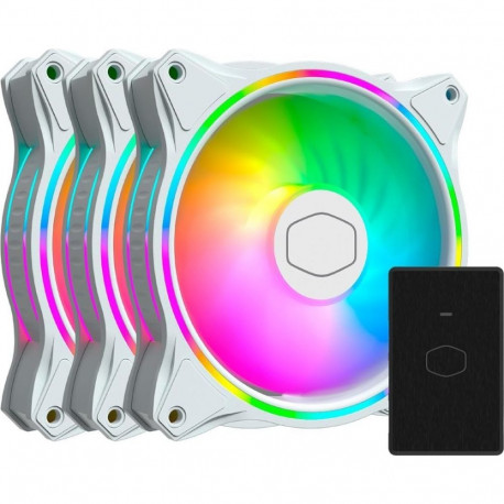 Cooler Master MasterFan MF120 Halo 3-pack fan + Hub (MFL-B2DW-183PA-R1)