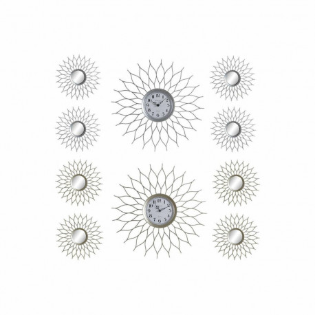 Kell DKD Home Decor Hõbe Šampanja polüpropüleen Peegel (5 pcs) (2 pcs)