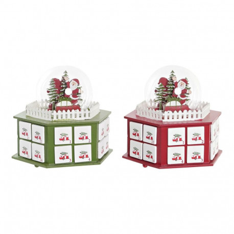 Advent Calendar DKD Home Decor Wood (22 x 19 x 20 cm) (2 Units)