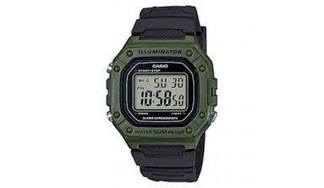 Meeste Kell Casio W-218H-3AVDF Must (Ø 43 mm)