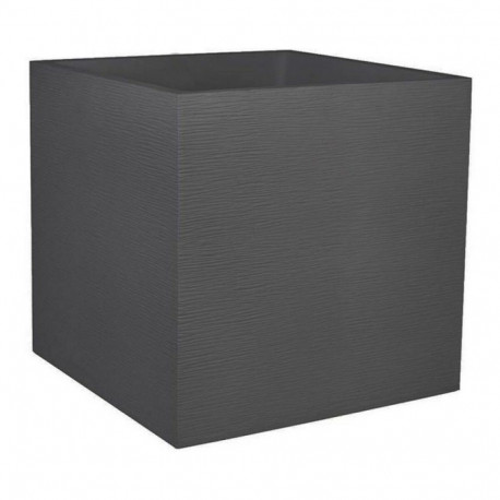 Taimepott EDA CF-6540042 Antratsiithall Tumehall Plastmass Kandiline 49,5 x 49,5 x 49,5 cm