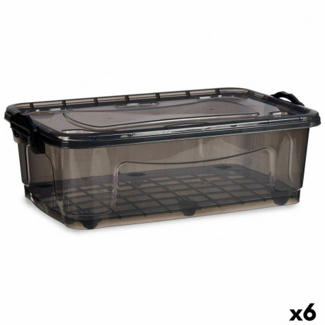 Ratastega Hoiukast Kipit TP483-2 TP483-2 Antratsiithall Plastmass 30 L 40 x 20,5 x 63 cm (6 Ühikut)