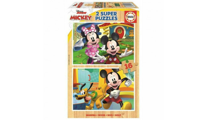 2-Puzzle Set Mickey Mouse 19287 16 Pieces 36 cm
