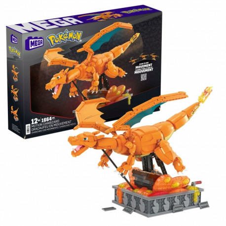 Ehituskomplekt Pokémon Mega Construx -  Motion Charizard 1664 Tükid, osad