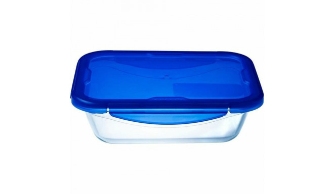 Food Preservation Container Pyrex Blue Transparent Rectangular 800 ml