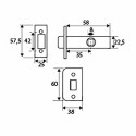 Latch EDM 85638 PCT03 Steel 68 x 25 x 57,5 mm Tubular