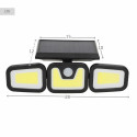 Solar-powered spotlight Aktive 28 x 9 x 12 cm (4 Units)