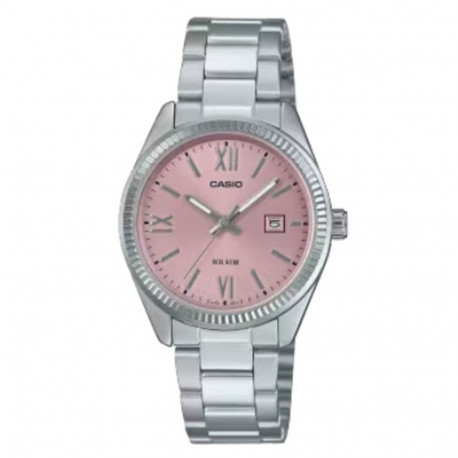 Ladies' Watch Casio LADY DATE - PINK Silver (Ø 30 mm)