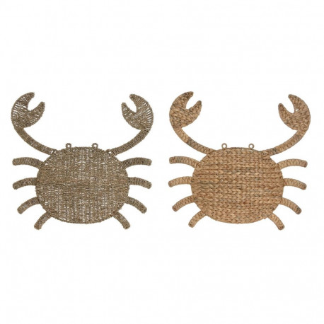Seinakaunistus Home ESPRIT Naturaalne Vahemere 55 x 5 x 53 cm (2 Ühikut)