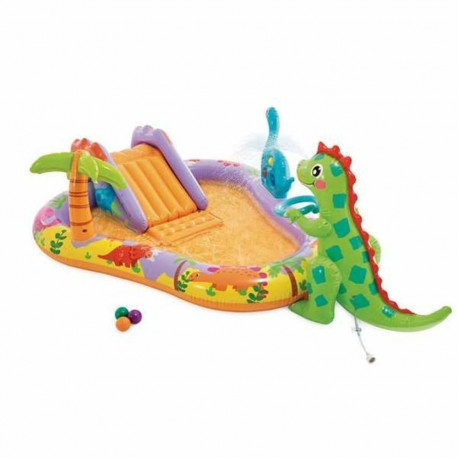 Inflatable Paddling Pool for Children Intex Dino Park 201 x 157 x 69 cm