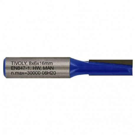 Straight slot cutter, 8x8 mm, 8mm shank