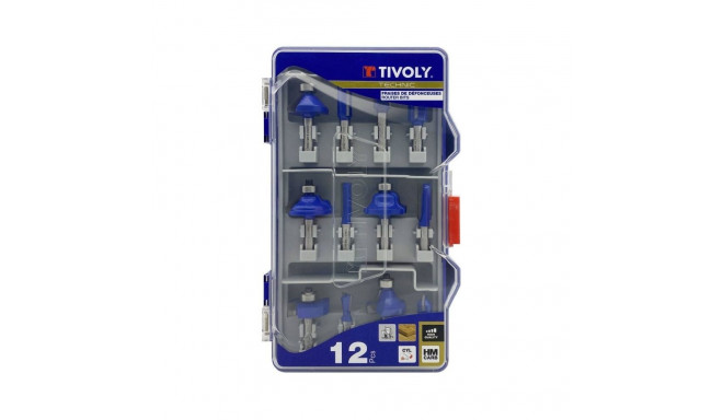 Router bit set, different shapes, 8mm shank, 12 pcs