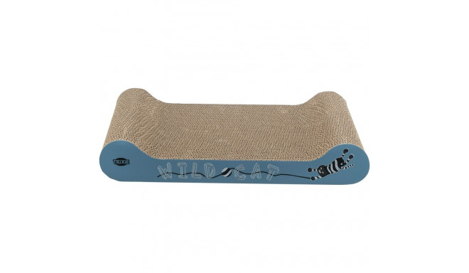 Scratching cardboard, catnip, 41 × 7 × 24 cm, blue