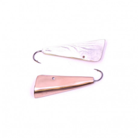 Handicraft ice lure Parnu axe copper/silver