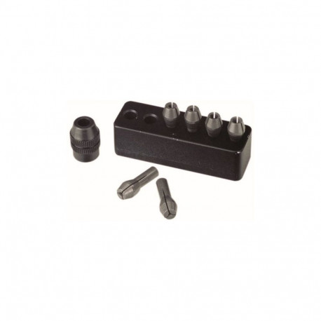 MICROMOT Collets, 6 pcs. with collet nut and holder, 1 - 3.2 mm