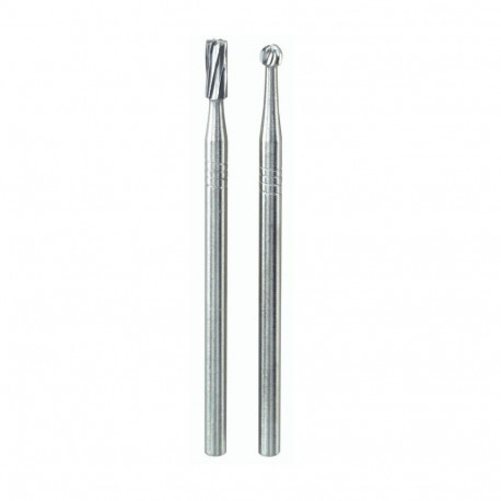 Tungsten carbide millers, cylindrical and ball shape, 2 pcs.