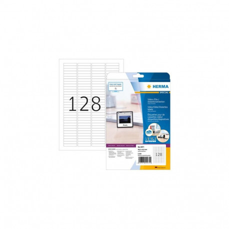 HERMA Slide labels A4 43.2x8.5 mm white paper matt 3200 pcs.