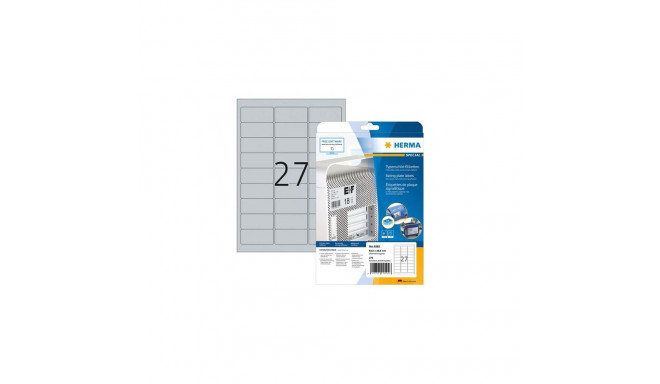 HERMA 4592 self-adhesive label Rounded rectangle Silver 270 pc(s)