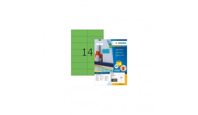 HERMA 4559 self-adhesive label Rectangle Green 1400 pc(s)