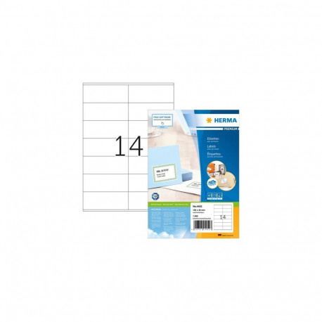 HERMA Labels Premium A4 105x42 mm white paper matt 1400 pcs.