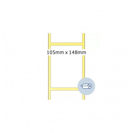 HERMA Roll labels thermotransfer 105x148,5 mm white paper semigloss 1000 pcs.