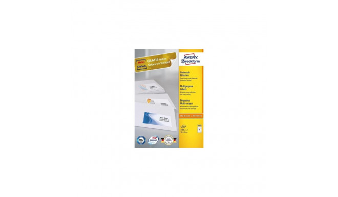 Avery 3481 self-adhesive label Rectangle Permanent White 2100 pc(s)