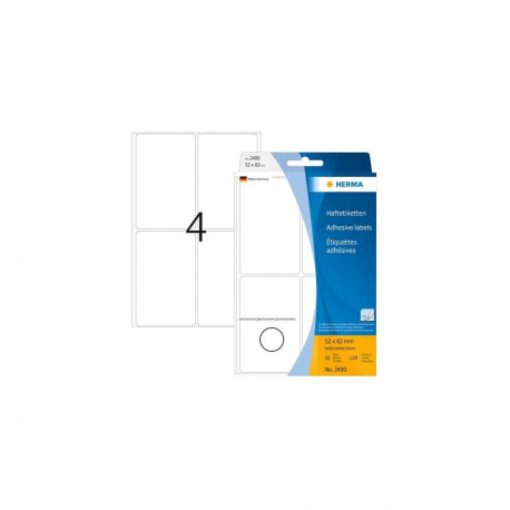 HERMA Multi-purpose labels 52x82 mm white paper matt hand inscription 128 pcs.