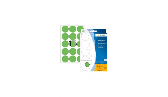 HERMA Multi-purpose labels/colour dots Ø 32 mm round green paper matt hand inscription 480 pcs.