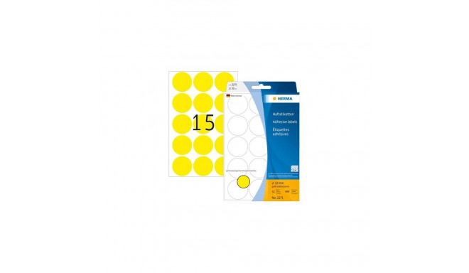 HERMA Multi-purpose labels/colour dots Ø 32 mm round yellow paper matt hand inscription 480 pcs.