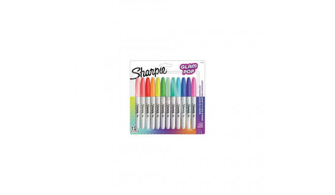 Sharpie 2198780 marker 12 pc(s) Fine tip Blue, Green, Orange, Pink, Purple, Red, Yellow
