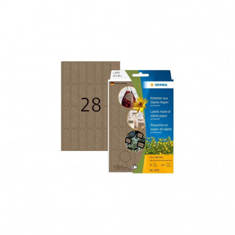 HERMA 2071 self-adhesive label Rounded rectangle Permanent Brown 672 pc(s)