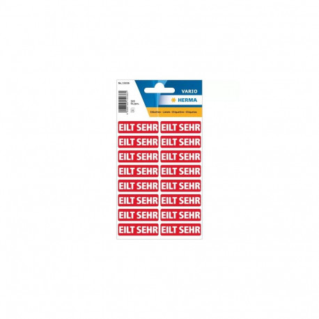 HERMA 15036 self-adhesive label Red, White 320 pc(s)