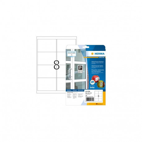 HERMA 10795 self-adhesive label Rounded rectangle Permanent White 160 pc(s)