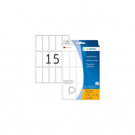 HERMA Multi-purpose labels 20x50 mm white Movables/removable paper matt 480 pcs