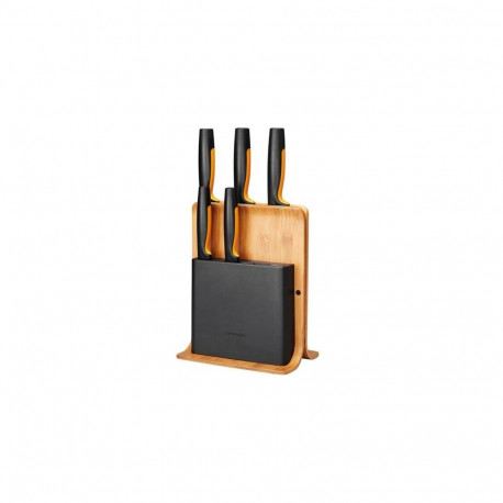 Fiskars 1057552 knife block Slot knife block Bamboo, Plastic, Stainless steel Wood