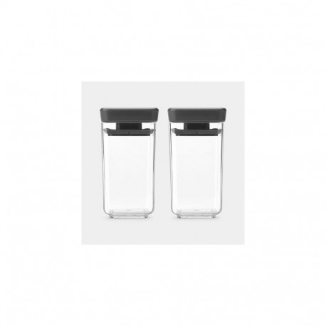Brabantia Tasty+ Rectangular Canister 0.15 L Grey, Transparent 2 pc(s)