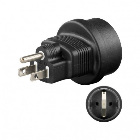 goobay Travel adapter Europe to USA/Japan, black