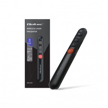 Qoltec presenter 4in1 USB 3.0 2.4GHz 30m