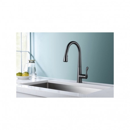 Blue Water Stabili köögisegisti väljatõmmatava voolikuga, grafiithall