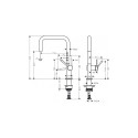 Valamusegisti Hansgrohe Talis M54, U 220, 1joaga, 72806000, kroom