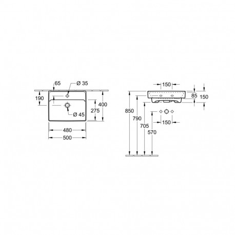 Villeroy&Boch Collaro 433450R1 valamu
