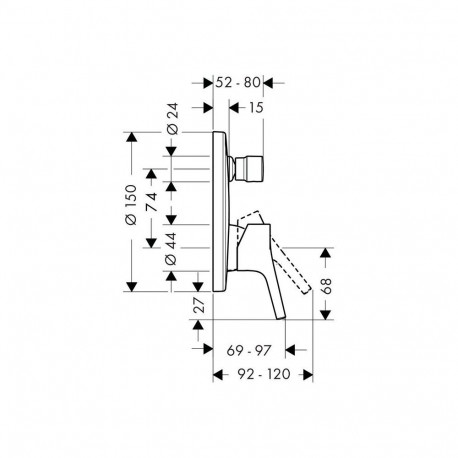 Concealed faucet Hansgrohe Talis S 72405000