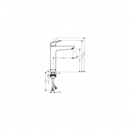 Tall valamu segisti Hansgrohe MyCube 71012000