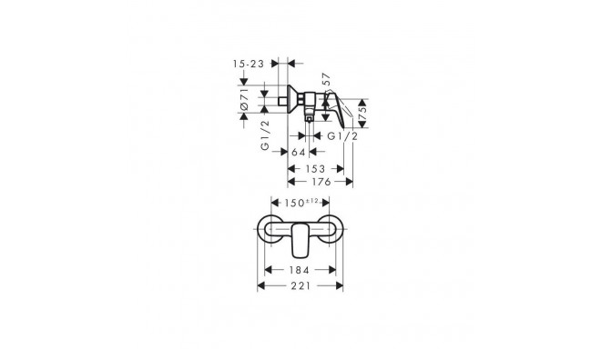 Shower mixer Hansgrohe Logis, 71600000