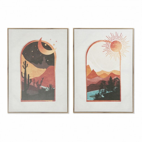 Maal DKD Home Decor Aknad Kaasaegne (2 Ühikut) (50 x 3 x 70 cm)