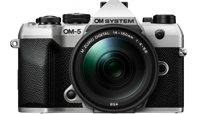OM SYSTEM OM-5 Mark II + 14-150mm, hõbedane