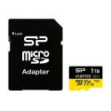 Micro SD Memory Card with Adaptor Silicon Power SP128GBSTXLV3V1NSP 128 GB